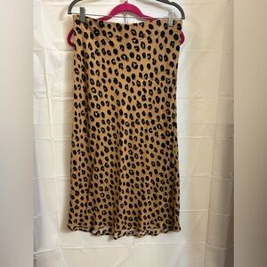 Leopard midi skirt
